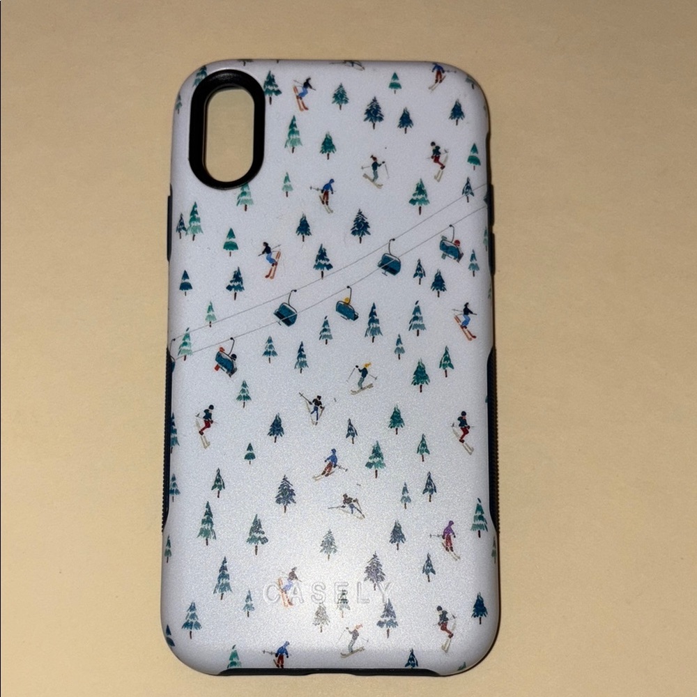 Casetify White Ski Pattern Phone Case